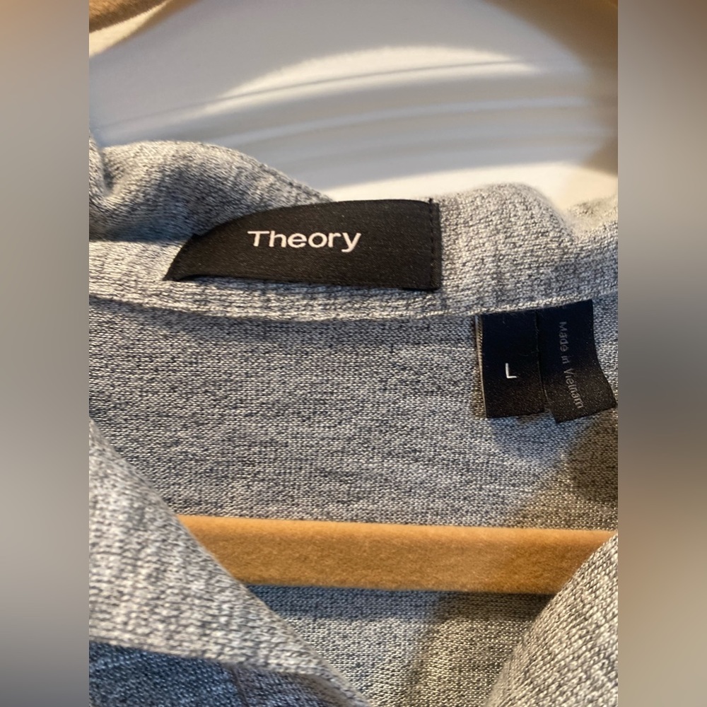 Theory Men’s short sleeve Pima cotton polo- size L  gently used